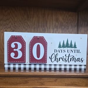 Christmas Countdown Sign Farm House Style